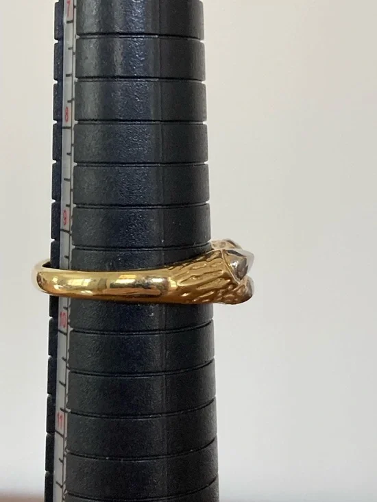 Gold and silver tone branch thorns rhinestone statement costume cocktail ring - Picture 13 of 13